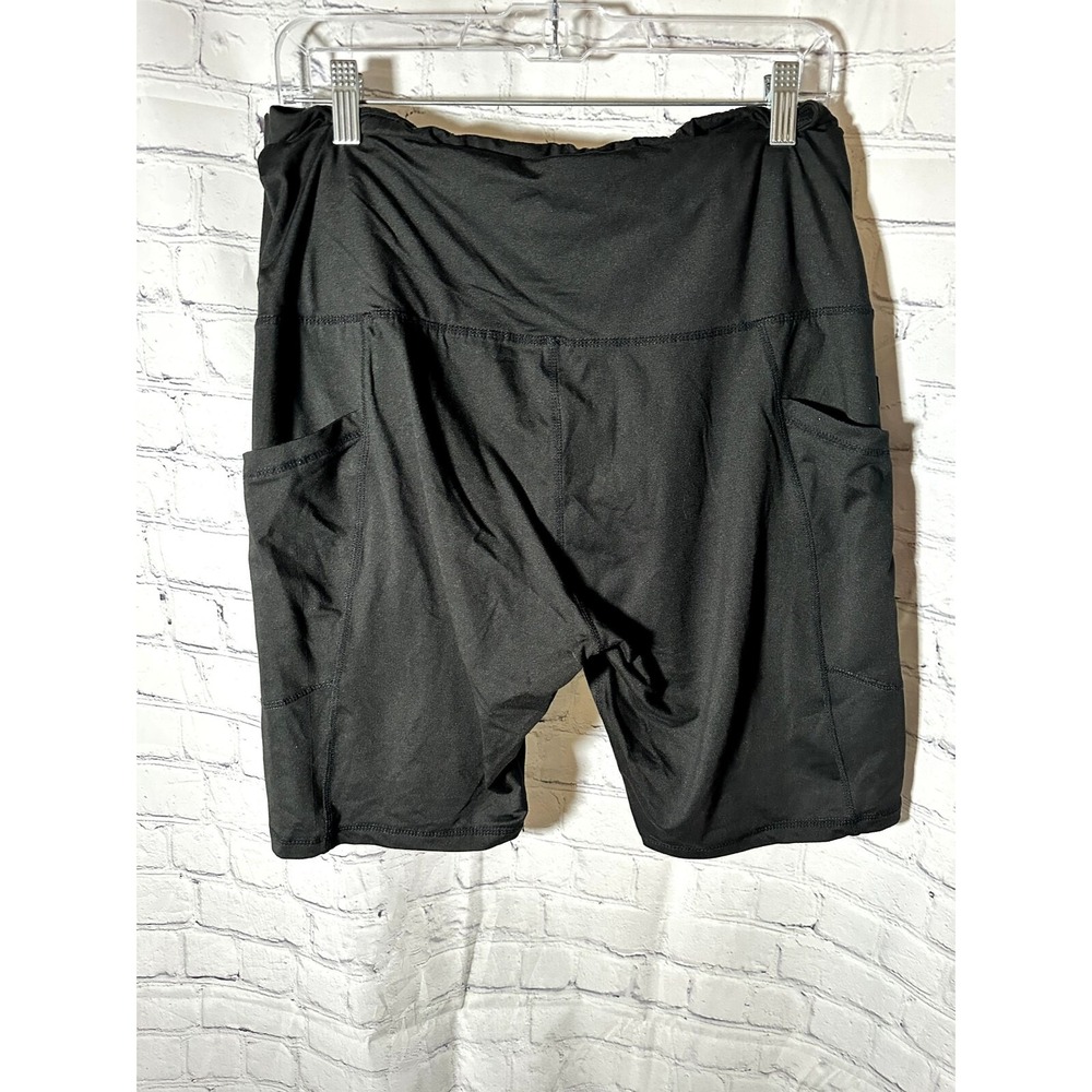 (3) PAIR OF BLACK BIKER SHORTS WITH POCKETS (XL) EACH WORN ONCE G-239